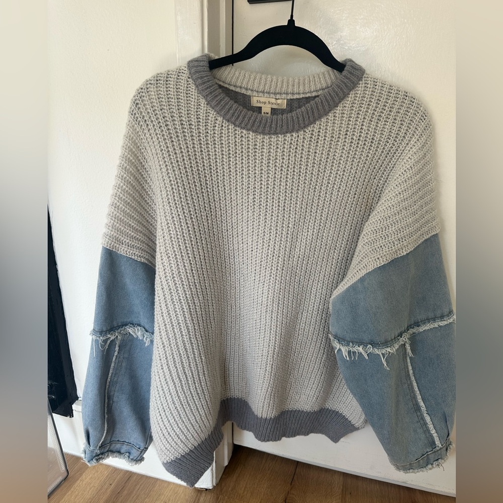 Shop Stevie Soft Gray Knit Top